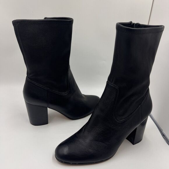 Coach Black Bond Bootie Heeled Size 10 - Picture 2 of 10